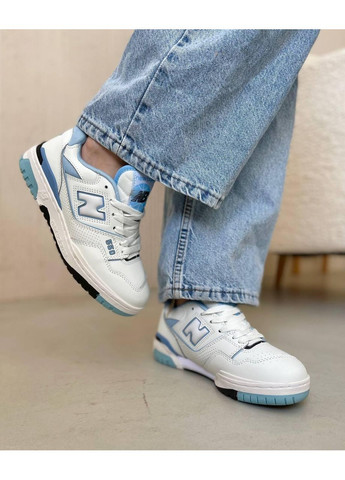 Белые демисезонные кроссовки мужские new balance 550 university blue нью беланс 550 No Brand