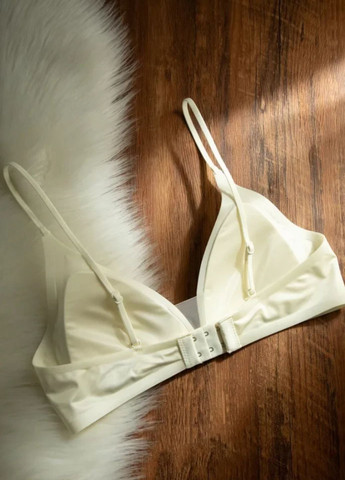 Айворий бралетт жіночий гладенький безшовний бюстгальтер-бралет з сіточкою між чашками summer air (1862-75-01) Macarena без кісточок