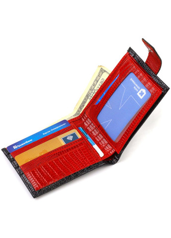 Лаковане чоловіче портмоне з монетницею та кишенями чорне (sku_21751) No Brand (327819296)