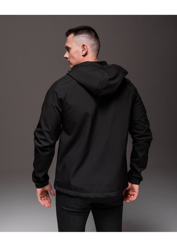 Черная черная куртка soft shell на флисе No Brand