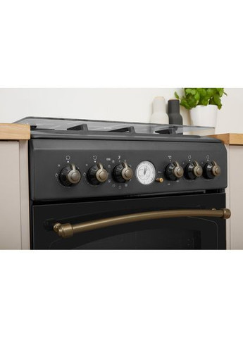 Плита комбінована IS5G8MHA/E (ретро, антацит) Indesit (360573120)