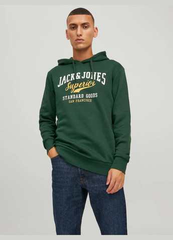 Худи JACK&JONES logo sweat hood 2 col 12210824 (282842873)