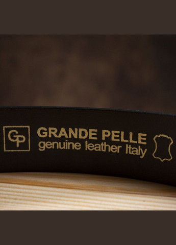 Эксклюзивный мужской джинсовый ремень из натуральной кожи GRANDE PELLE коричневый (sku_00910) No Brand (327819325)