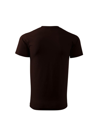 Темно-коричнева футболка чоловіча бавовняна однотонна темно-коричнева 129-27 з коротким рукавом Malfini Basic