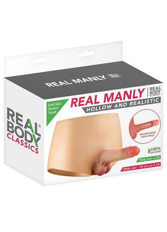 Страпон Real Body — Real Manly hollow and realistic L/XL No Brand (303903450)