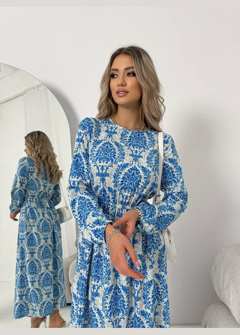 Синее женское платье из шелкового софта цвет синий р.42/44 453513 New Trend