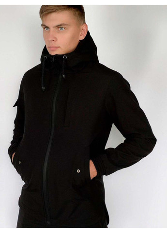 Чорна демісезонна вітровка Intruder