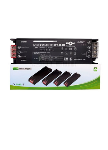Импульсный блок питания Professional BPX-24-400 24В 400Вт 16.6А BIOM (361066849)