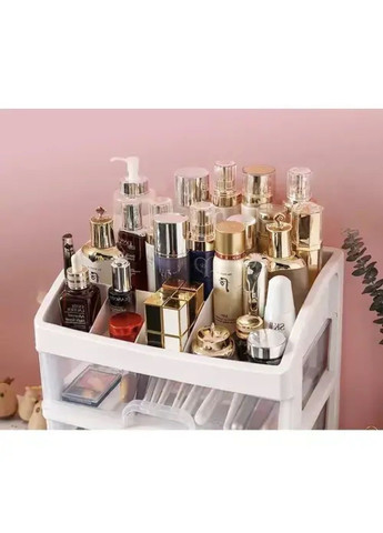 Органайзер підставка поличка бокс для зберігання косметики з прозорими ящиками полицею 27х23,5х17 см (478262-Prob) Unbranded (303674778)