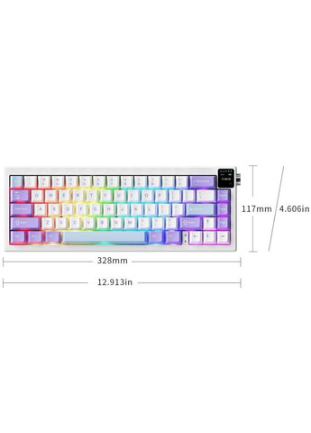 Клавіатура AK650 Flying Fish Switch Purple (AK650-FF-PWB) Ajazz (323132873)