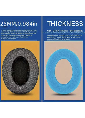 Амбушюры тканевые с эффектом памяти ATH M20x, M30, M30x, M40x, M50, M50x, M50xBT, SX1 grey серые Audio-Technica (366880381)