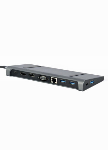 Док-станція USB-C 9-в-1 (A-CM-COMBO9-02) USB-хаб + HDMI/VGA/PD/LAN/3.5-мм аудіо Cablexpert (316631494)