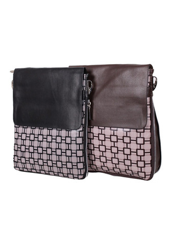 Мужская сумка из кожзама 303761 коричневая No Brand (370848190)