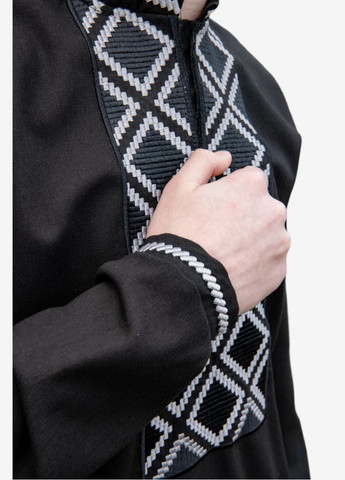 Чорна вишиванка для хлопчика чорна дитяча лляна Україна льон (322055106)