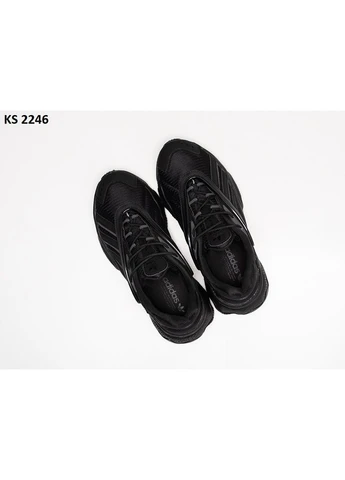 Черные летние кроссовки adidas oztra black адидас озтра No Brand