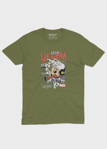 Хаки (оливковая) мужская футболка с принтом супервора - веном (ts001-1-hgr-006-013-018) Modno