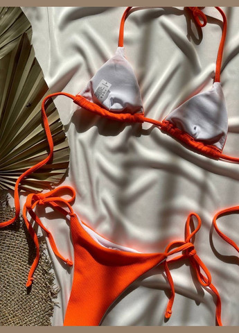 Оранжевый купальник слитный, бикини Domino