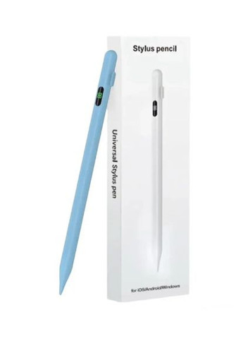 Універсальний стілус для планшета, телефона, з цифровим дисплеєм. Для Android, IOS, Windows. Блакитний No Brand (306530243)