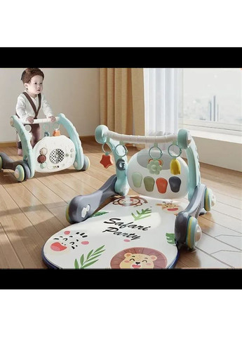 Ходунки з килимком на колесах з музичним центром, бізабордом, піаніно і підсвічуванням Bluetooth підключенням + пульт ДУ No Brand (350349258)