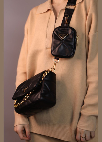 Женская сумка Prada black женская сумка, брендовая сумка Prada black No Brand (307925582)