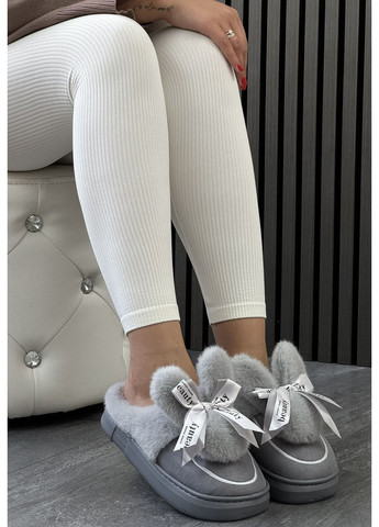 Капці кімнатні жіночі сірі No Brand Капці жіночі (367020332)