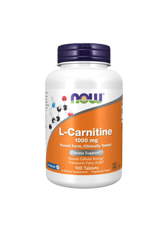 Жироспалювач Carnitine Tartrate 1000mg - 100 tabs Now Foods (285736264)