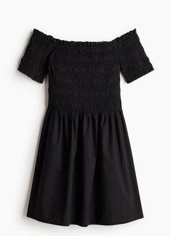 Черное кэжуал платье H&M с цветочным принтом