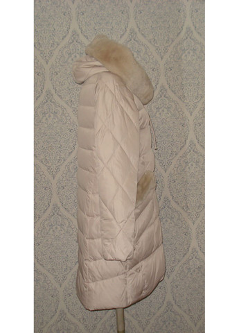 Молочная демисезонная куртка с мехом 1873 HAILUOZI