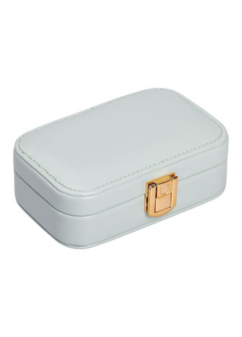 Скринька для прикрас з еко шкіри 12×7.5×4 см із застібкою органайзер для ювелірних виробів HP-5-34GR Yiwu (353503974)