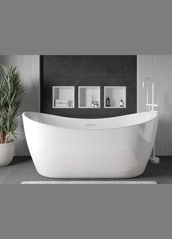 Полиця у ванну вбудована біла металева 30 см YW-29 Nett (336938065)