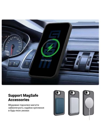 Чехол Uniq MagSafe для Apple iPhone 16e Black (ARM83870) ArmorStandart (328569819)