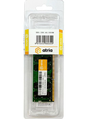 ОЗУ SODIMM DDR4 8GB 3200MHz (UAT43200CL22SK1/8) ATRIA (360413688)