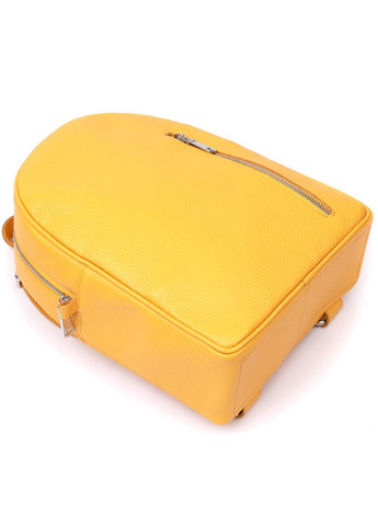 Яскравий жіночий рюкзак з натуральної шкіри 16321 Жовтий Shvigel (292849831)