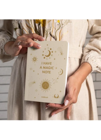 Блокнот в клетку «I HAVE A MAGIC NOTE» бежевый Orner (361446209)