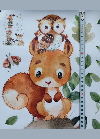 Виниловые наклейки на стену Зверята - царь горы (лист 60 х 90 см) Б442-6 BRUP (302241720)