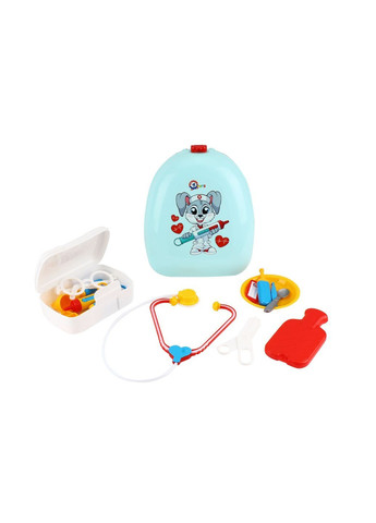 Дитячий ігровий набір Юний лікар на 13 елементів у рюкзаку Блакитний (46510262113) ТехноК (373006123)
