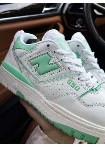 Сірі Осінні кросівки чоловічі new balance 550 green white нью беланс 550 No Brand