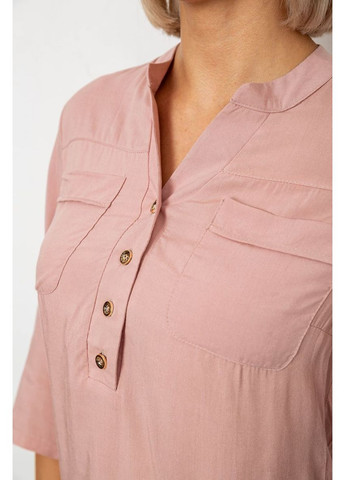 Пудровая блуза однотонная,, 230r97-2 Ager