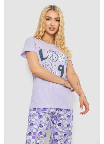 Сиреневая всесезон пижама женская с принтом, 243r2535 Ager