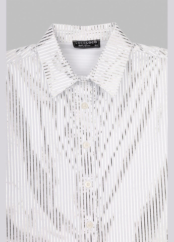 Белая повседневный рубашка LocoLoco