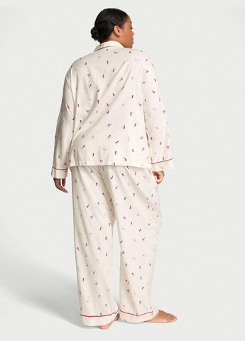 Белая всесезон женская пижама (штаны+рубашка) flannel pajama new s белая Victoria's Secret
