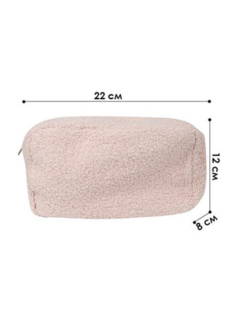 Жіноча косметичка B0220 Pink несесер органайзер дорожній б'юті кейс плюшева 6 шт. Lesko (352011704)