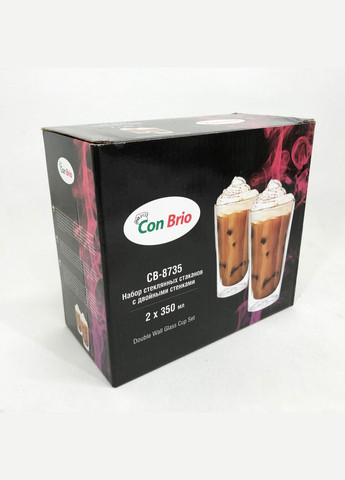 Чашки з подвійним дном для еспресо CB-8735-2, Набір чашок з подвійним дном YD-194 для кави Con Brio (352769489)