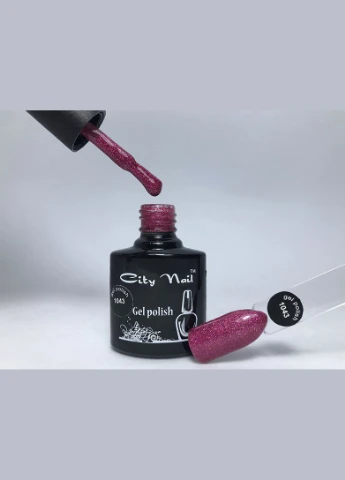 Гель лак CityNail 1043 (красный, алый, розовый) с блестками Качественные гель лаки City Nail (342375629)