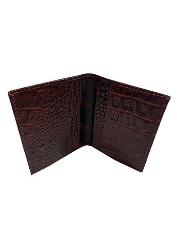 Обложка на ID паспорт кожаная бордовая 096-016 Karya (336377930)