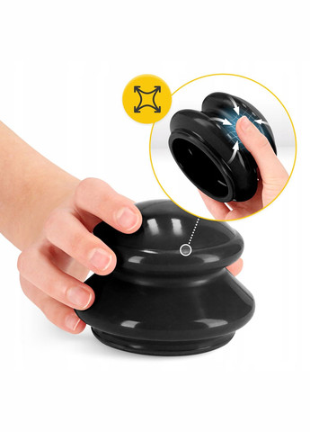 Вакуумні масажні банки для тіла (китайські/атницелюлітні банки) 4 шт Black () 4FIZJO P-5907739314918 (275096428)