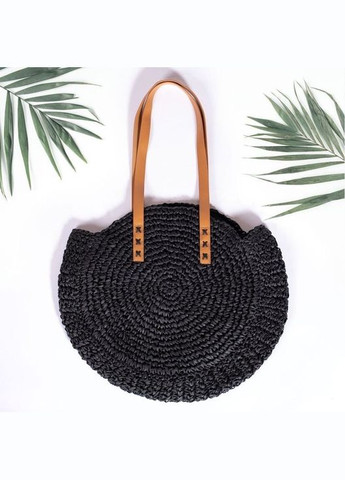 Жіноча літня плетена кругла сумка Шоппер No Brand (293510691)