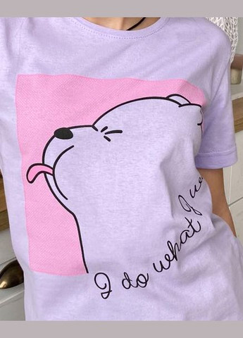 Фиолетовая летняя футболка для девочки (подростковая) hc (h001-6021-001-33-2) No Brand