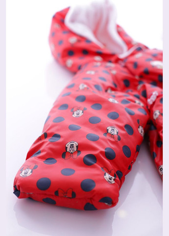 Комбінезон Трансформер на флісі у горох з принтом Мінні червоний 86 см (40752) BABYKROHA (315423968)