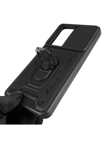 Чохол для 12T броньований з кільцем зі шторкою на сяомі 12т чорний rg1 Xiaomi (366020177)